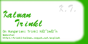 kalman trinkl business card